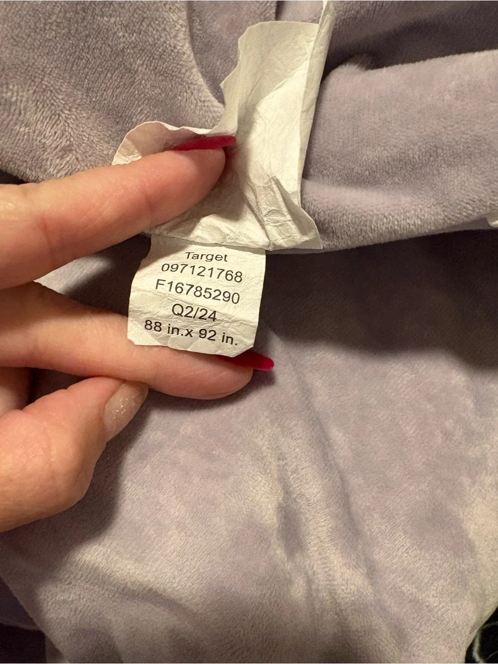 Purple Velvet comforter with Two Shams